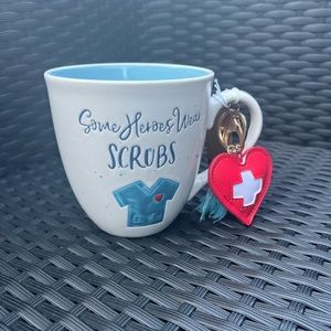 Prima Design "Some Heroes Wear Scrubs" Large Coffee Mug.